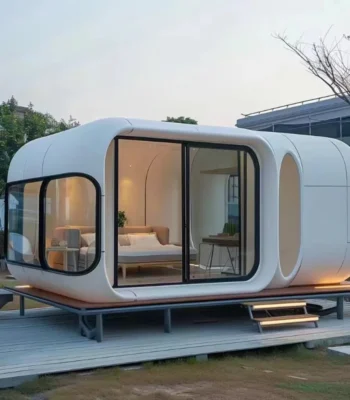 Factory Customized Luxury Type Watertight Antisepsis Safe Mobile Homes House Modern Space Capsule Home 1