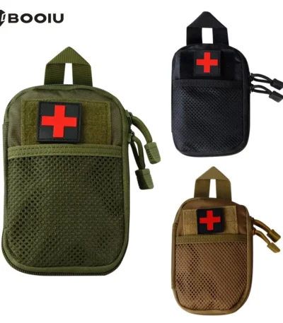BOOIU Tactical First Aid Kit Camping Outdoor Climbing EDC Wallet Molle Medical Bag Bug Out Bag Emergency Medical Kit 1