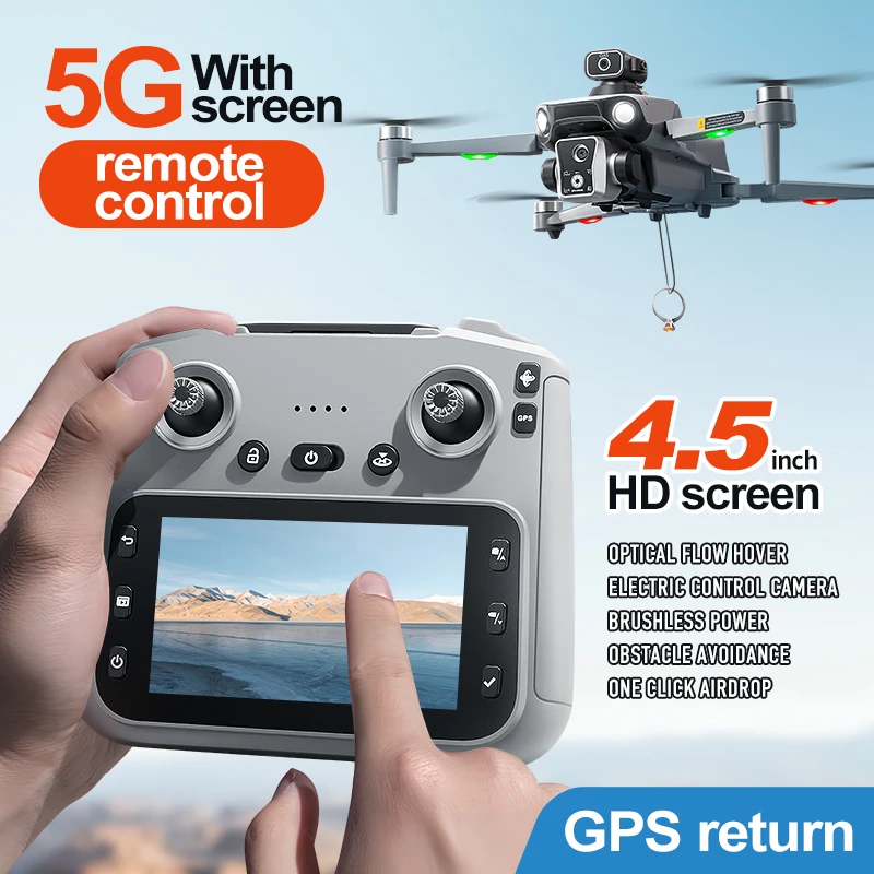 2025 K19 MAX GPS Drone Fishing Air Drop Automatic Turnaround 5G Screen Obstacle Avoidance Drone Professional Camera FPV Dron 2025 K19 MAX GPS Drone Fishing Air Drop Automatic Turnaround 5G Screen Obstacle Avoidance Drone Professional Camera FPV Dron