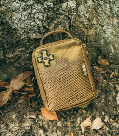 RHINO RESCUE First Aid Kit IFAK POUCH Molle Medical Pouch for Camping Car Travel Hiking 004M (Khaki) 1
