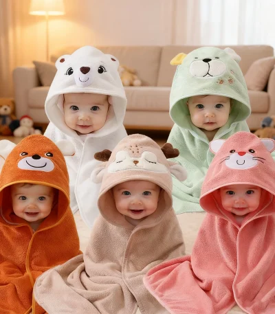 New Coral Fleece Bath Towel for Infants and Children, Suitable for Use in Bathrooms, Swimming Pools, Beaches, and Families. Can Be Used as a Newborn Blanket. Super Absorbent, Comfortable and Soft Fabric. New Pattern Design. Microfiber. Suitable for Infants and Children Aged 0-3 Years. Ideal as a Top Choice for Baby Christmas Gifts