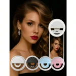 Flash sale 1pc Portable LED Selfie Light, USB Rechargeable Clip-On Ring Lamp With Adjustable 3-Level Brightness, Compact Travel Gadget