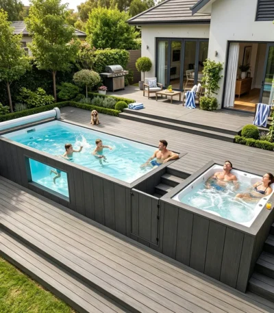 Prefab Pool Piscinas Fashionable Prefabricated Leisure Pool Popular Style Outdoor Park Villa Daily Water Play Facility 1