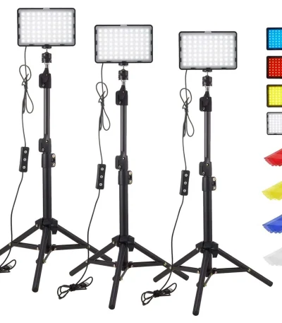 6"LED Video Light Panel 5600k Photography Lighting Photo Studio Lamp Kit For Shoot Live Streaming Youbube With Tripod RGB Filter 1