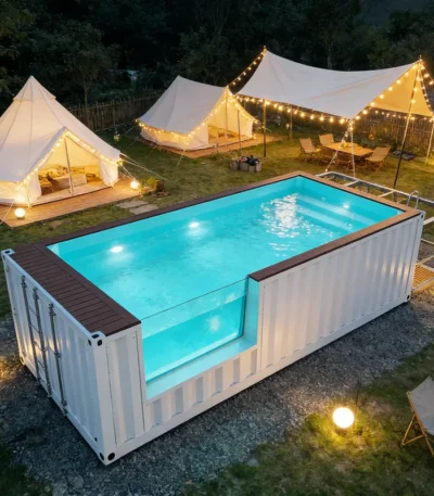 Customized Stainless Steel Shipping Container Plunge Pool Durable Rustproof for Villa Outdoor Garden Luxury Swimming Pool 1