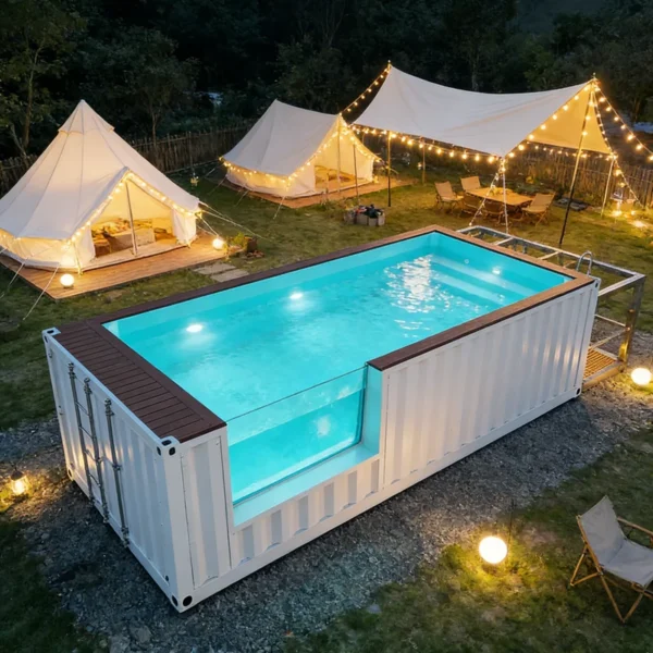 Customized Stainless Steel Shipping Container Plunge Pool Durable Rustproof for Villa Outdoor Garden Luxury Swimming Pool