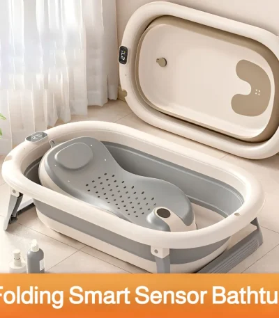 Foldable Baby Bathtub, Safe and Portable Bathing Solution for Infants and Toddlers, Suitable for 6-12 Months, Easy