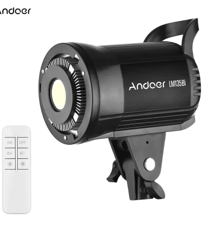 Andoer LM135Bi LED Fill Light 135W Studio Video Light 3000K-5600K Bowens Mount for Product Portrait Wedding Live Streaming 1