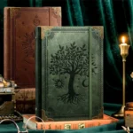 Notebook Vintage Leather Tree of Life Notebook, Thick Spell Book Planner for Student, Magic Study Notebook with Refillable Paper