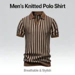 Summer Men’s Polo Shirts Stripe Design Ice Silk Short Sleeve Cool Touch Breathable Casual Outdoor Polo Shirt for Men