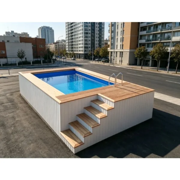Customized Container Swimming Pool With Prefab Pool Modular Installation For Backyard Resort Villa Outdoor Water Relaxation