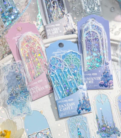 4Style 10pcs/pack Shell Light PVC Bookmark Streamer Dream High Value Ins Fresh Reading Mark Card Decoration Student Stationery 1