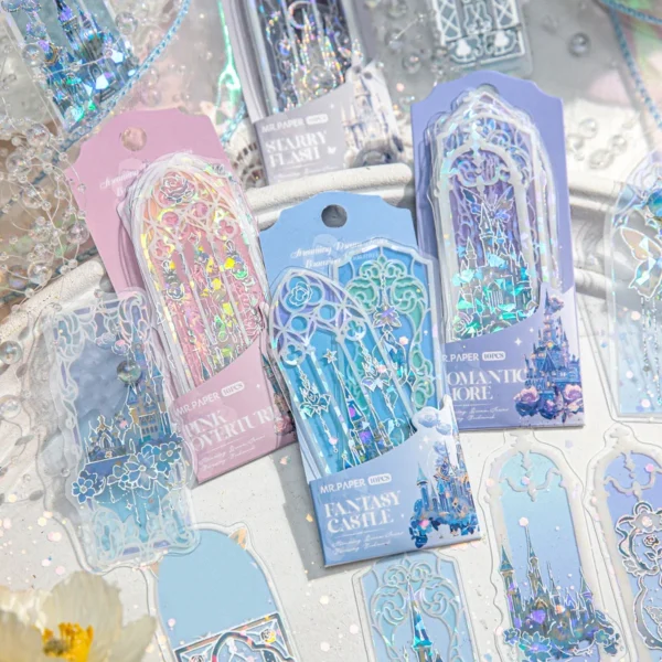 4Style 10pcs/pack Shell Light PVC Bookmark Streamer Dream High Value Ins Fresh Reading Mark Card Decoration Student Stationery