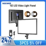 NEEWER 192 LED Video Light Panel, 20W Ultra Thin Bi Color Dimmable DSLR Camera Soft Light with 8000mAh Built in Lithium Battery