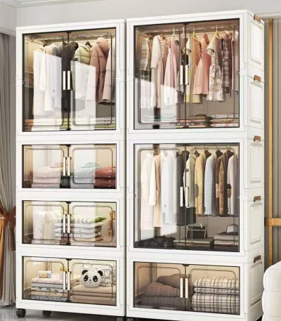 Thickened Multi-Layer Plastic Storage Cabinet for Home Bedroom Baby Closet Organizer No Installation Needed for Snacks And Toys