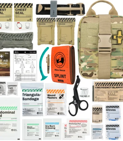 RHINO RESCUE-SE IFAK Trauma First Aid Kit,Tactical Medical Pouch for Car Home Travel Hiking and Camping,Emergency Survival Gear 1