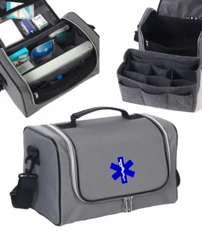 2 PCS Set Waterproof First Aid Kit Bag,Medical Bag Travel Outdoor,Medicine Bag,Nurses Storage Bag,Doctor Bag with Shoulder Strap 1