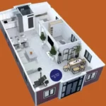 Customized 40ft Modern And Luxury Foldable House To Live In, Portable And Foldable Prefabricated Tiny House Kit To Live In