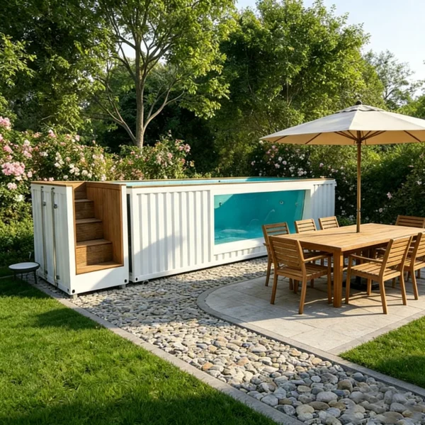 Prefab Pool Above Ground Pool Elevated Prefab Standing Pool Easy Maintain Outdoor Countryside Villa Daily Water Activity Venue