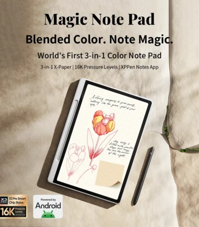 XPPen Magic Note Pad Android 14 White Graphic Tablet Business Digital Writing Notebook Pad 3-in-1 Color Ink Paper E-book Reader 1