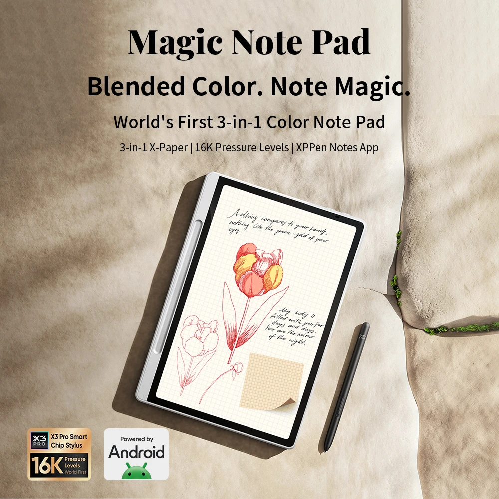XPPen Magic Note Pad Android 14 White Graphic Tablet Business Digital Writing Notebook Pad 3-in-1 Color Ink Paper E-book Reader XPPen Magic Note Pad Android 14 White Graphic Tablet Business Digital Writing Notebook Pad 3-in-1 Color Ink Paper E-book Reader