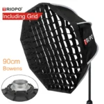 Triopo 90cm Photo Portable Bowens Mount Softbox W/ Honeycomb Grid K90 Octagon Umbrella Outdoor Soft Box for Godox Jinbei Strobe