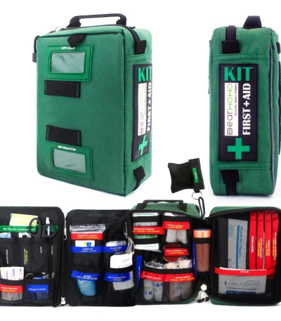 255 Pieces First Aid Kits 4 Section Poatable Large Size Emergency Medical Rescue Trauma Bag Outdoors Family School Car Survival 1