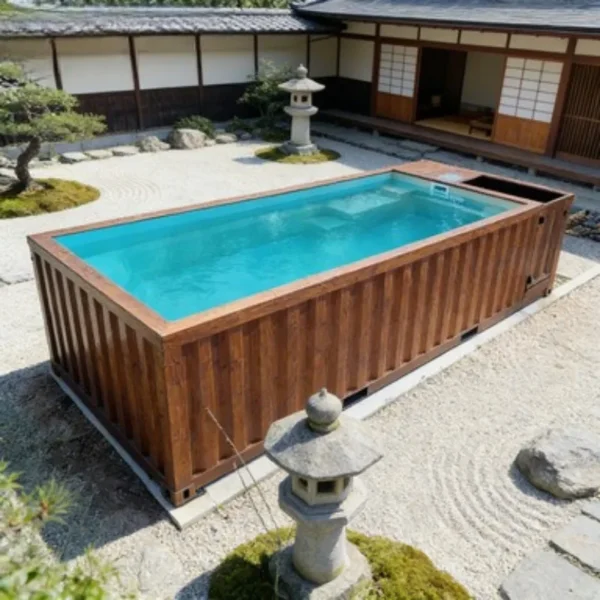 Customized Container Swimming Pool for Sale Outdoor Large Size FRP Fiberglass Above Ground Prefabricated Pool Modern Design