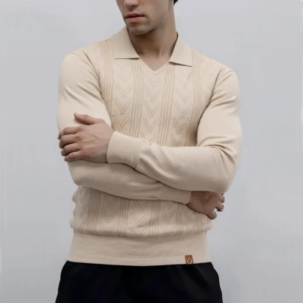 AIOPESON 2025 Men’s Modern Henley Polo Solid Color Long Sleeve Fashion Forward Cut Luxury Business Social Premium Male Top