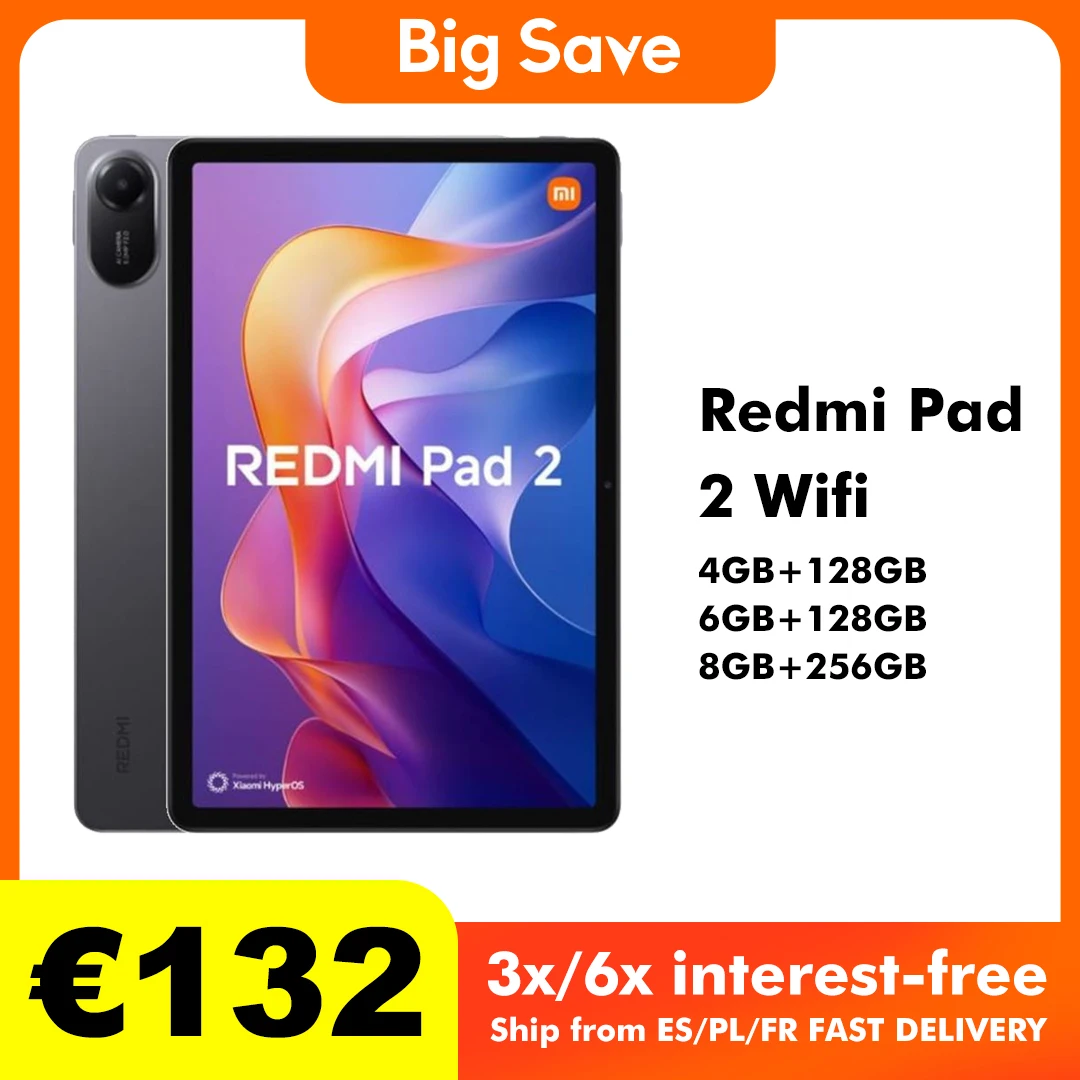 Xiaomi Redmi Pad 2 4GB/128GB 6GB/128GB 8GB/256GB EU 9000mAh Battery 11″ 2.5K WiFi Global Version Tablet PC Xiaomi Redmi Pad 2 4GB/128GB 6GB/128GB 8GB/256GB EU 9000mAh Battery 11″ 2.5K WiFi Global Version Tablet PC