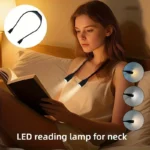 Portable LED Neck Reading Light,360° Flexible Book Lamp,Hands Free Night Light for Reading in Bed,Strong Brightness Study Lamp