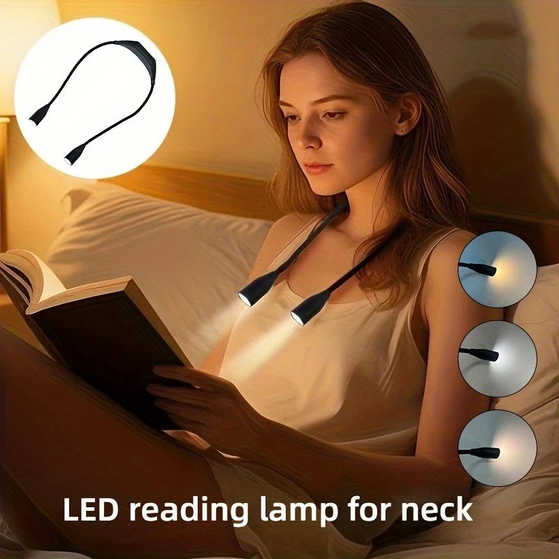 Portable LED Neck Reading Light,360° Flexible Book Lamp,Hands Free Night Light for Reading in Bed,Strong Brightness Study Lamp Portable LED Neck Reading Light,360° Flexible Book Lamp,Hands Free Night Light for Reading in Bed,Strong Brightness Study Lamp