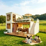 Galvanized Steel Foldable House 4 Bedroom Container Houses Ready To Living Mini Homes To Live In Expandable Homes