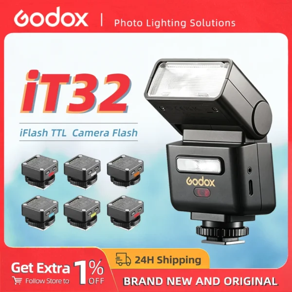 Godox iT32 X5 TTL Flash Wireless Camera Flash with Magnetic Mounting X5 Trigger for Sony Nikon Canon Fujifilm Olympus Cameras