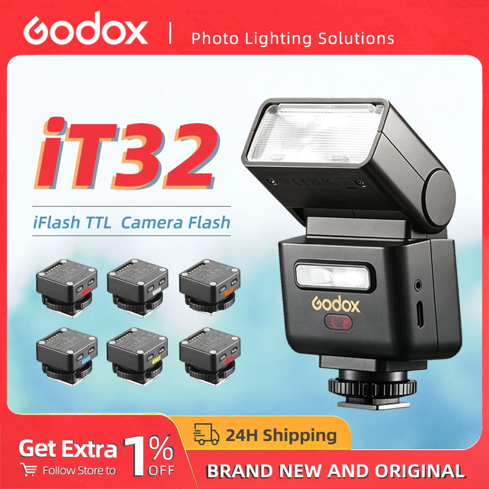 Godox iT32 X5 TTL Flash Wireless Camera Flash with Magnetic Mounting X5 Trigger for Sony Nikon Canon Fujifilm Olympus Cameras 1