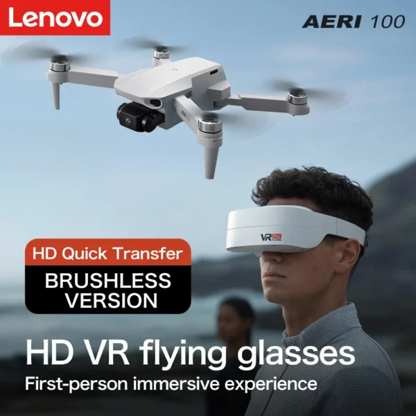 Lenovo Aeri100/Aeri100VR Remote Control Drone 5G WIFI RC Dron Quadcopter Obstacle Avoidance 8K HD Dual Camera FPV Mini Dron Toys