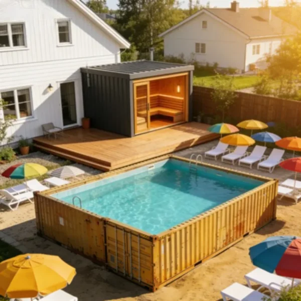 Customized Shipping Container Swimming Pool Prefab Above Ground Customized Courtyard Balcony Adults Children Durable Pool Pump