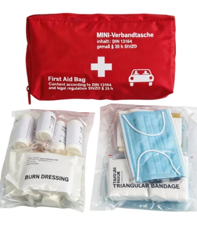 DIN13164 First Aid Kit Car Emergency Vehicle Medical Oxford Cloth Bag Home Travel Survival Gear Safety Standard Auto Case Set 1