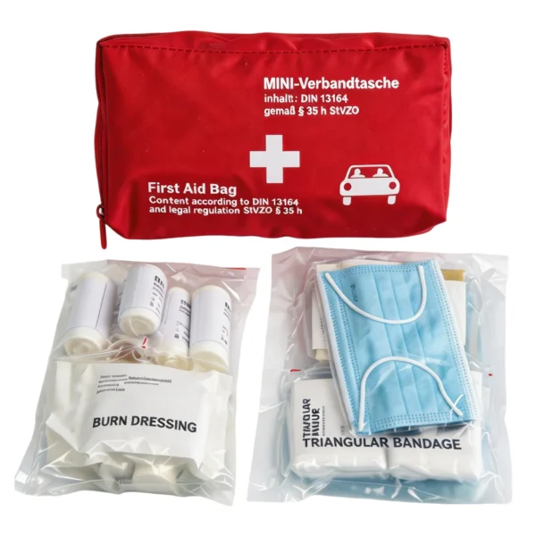 DIN13164 First Aid Kit Car Emergency Vehicle Medical Oxford Cloth Bag Home Travel Survival Gear Safety Standard Auto Case Set