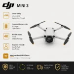 EU Stock 100% Original DJI Mini 3 Drone | Under 249g | 4K HDR Video | Extended Battery Life | True Vertical Shooting | Easy-To-Fly | 2-Year Warranty