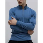 AIOPESON New Men Solid Color Zipper Soft Shell Sweatshirt Long Sleeve Breathable Warm Pullover Casual Streetwear Jacket‌