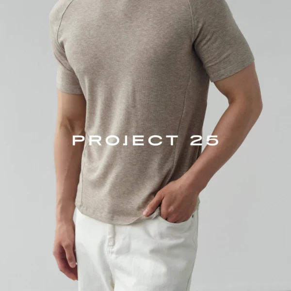 PROJECT 25 Men’s 18.5μm Merino Wool T-Shirt High Stretch Moisture Wicking Breathable Soft Short Sleeve Tee Tops