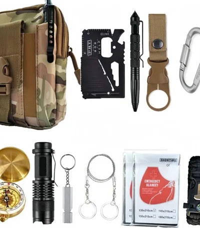 Outdoor Adventure Survival Kit SOS Emergency First Aid Kit Camping Equipments Medical Bag Self-defense EDC Pouch ifak 1