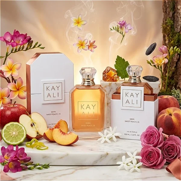 KAYALI Eden Sweet Peach Perfume 100ml Eau Parfum Long Lasting Fruity Floral Sweet Vanilla Musk Praline Elegant Women Fragrance