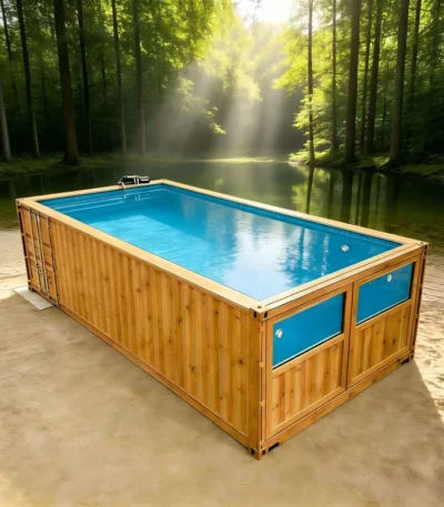 Above Ground Pool Prefab Pool Elevated Assembled Swimming Unit Easy Move Outdoor Garden Villa Private Water Fitness Equipment 1