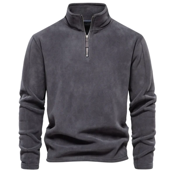AIOPESON Brand Quality Thicken Warm Fleece Jacket for Men Zipper Neck Pullover Men’s Sweatshirt Soft Shell Mens Jacket