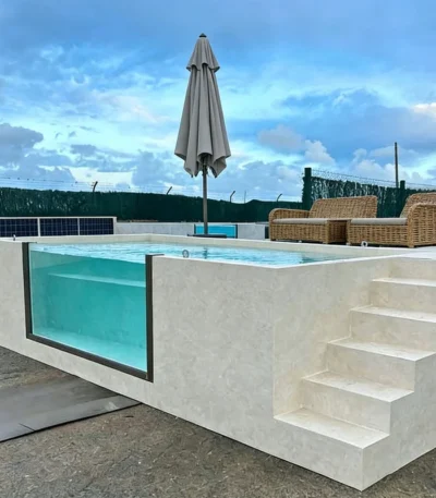 Prefab Pool Inground Pool Pre Assembled Buried Swimming Container Durable Anti Corrosion Outdoor Scenic Water Sports Venue 1
