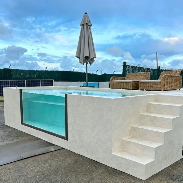Prefab Pool Inground Pool Pre Assembled Buried Swimming Container Durable Anti Corrosion Outdoor Scenic Water Sports Venue