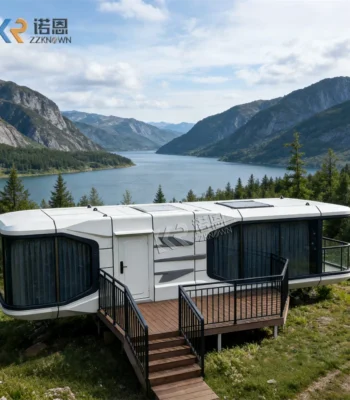 Futuristic Modular Space Capsule House Eco Friendly Prefabricated Tiny House Portable Cabin Smart House For Retreat