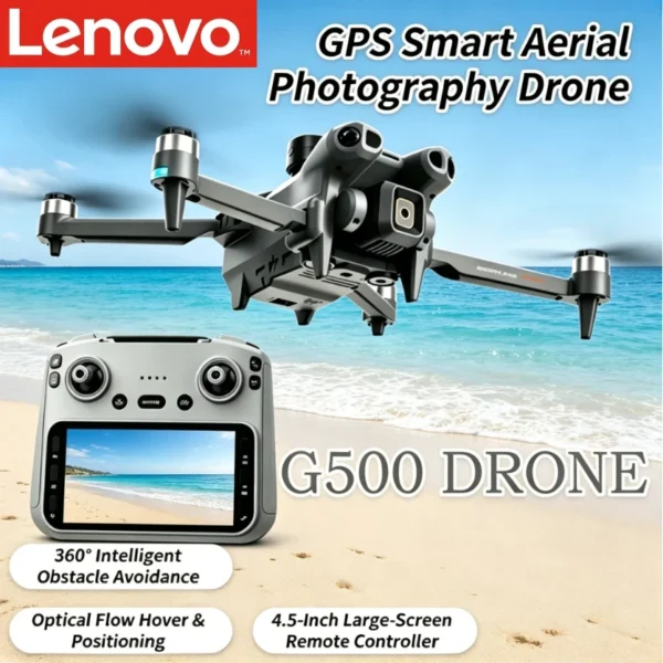 Lenovo G500 RC Quadcopter 4.5 Inch Screen GPS Drone Optical Flow Homing Obstacle Avoidance Dual WiFi Foldable Aerial Photography